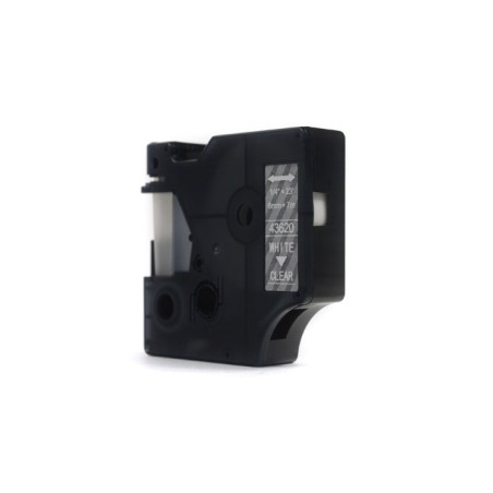 Taśma Jetworld Zamiennik Dymo D1 Biały Na Przezroczystym 6Mm X 7M Lm100, Lm100+, Lm200, Lm300, Lm400, Lm420P, Lm350, Lm350D, Lm3