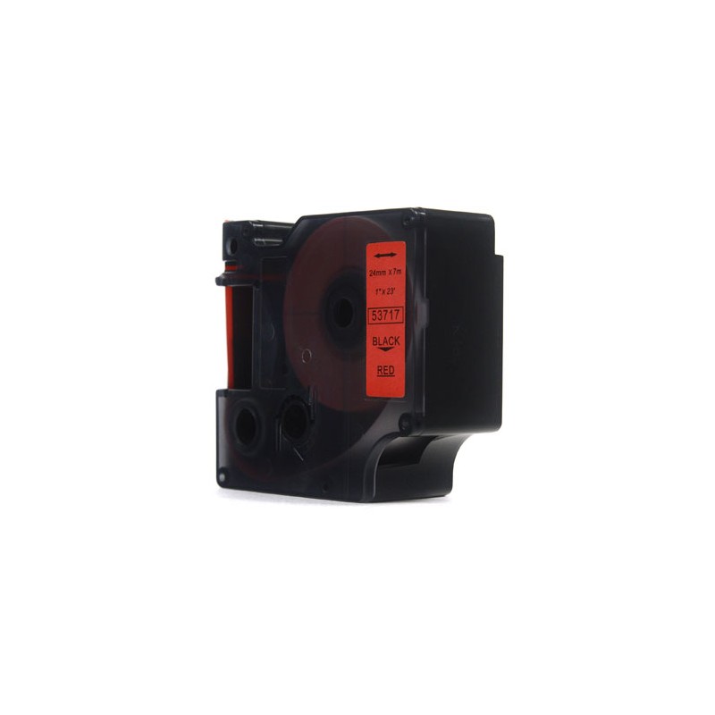 Taśma Jetworld Zamiennik Dymo D1 Czarny Na Czerwonym, 24Mm X 7M (53717) (S0720970)