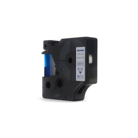 Taśma Jetworld Zamiennik Dymo D1 Niebieski Na Białym 6Mm X 7M  Lm100, Lm100+, Lm200, Lm300, Lm400, Lm420P, Lm350, Lm350D, Lm360D