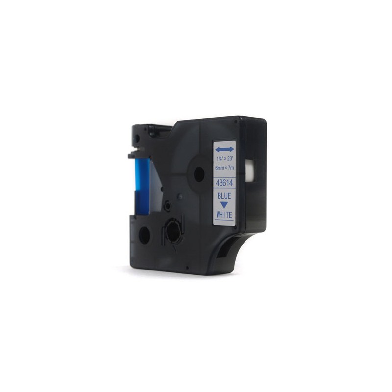 Taśma Jetworld Zamiennik Dymo D1 Niebieski Na Białym 6Mm X 7M  Lm100, Lm100+, Lm200, Lm300, Lm400, Lm420P, Lm350, Lm350D, Lm360D