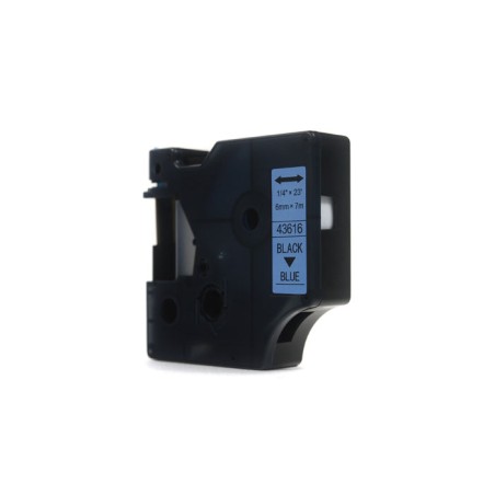 Taśma Jetworld Zamiennik Dymo D1 Czarny Na Niebieskim 6Mm X 7M Lm100, Lm100+, Lm200, Lm300, Lm400, Lm420P, Lm350, Lm350D, Lm360D