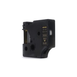 Taśma Jetworld Zamiennik Dymo D1 Złoty Na Czarnym 12Mm X 7M Lm100, Lm100+, Lm200, Lm300, Lm400, Lm420P, Lm350, Lm350D, Lm360D, L