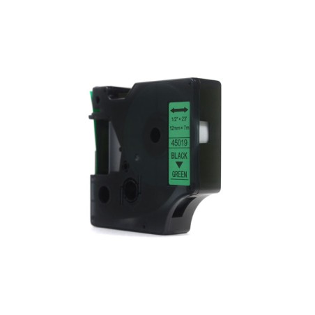 Taśma Jetworld Zamiennik Dymo D1 Czarny Na Zielonym 12Mm X 7M Lm100, Lm100+, Lm200, Lm300, Lm400, Lm420P, Lm350, Lm350D, Lm360D,