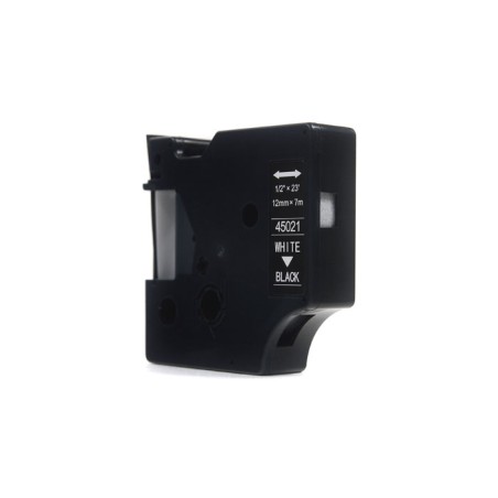 Taśma Jetworld Zamiennik Dymo D1 Biały Na Czarnym 12Mm X 7M Lm100, Lm100+, Lm200, Lm300, Lm400, Lm420P, Lm350, Lm350D, Lm360D, L