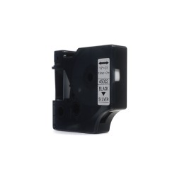Taśma Jetworld Zamiennik Dymo D1 Czarny Na Srebrnym 12Mm X 7M Lm100, Lm100+, Lm200, Lm300, Lm400, Lm420P, Lm350, Lm350D, Lm360D,