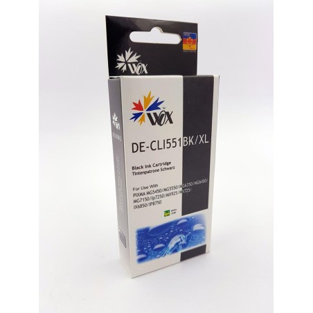 Tusz Wox Black Canon Cli 551Bk Zamiennik Cli551Bk (6508B001)