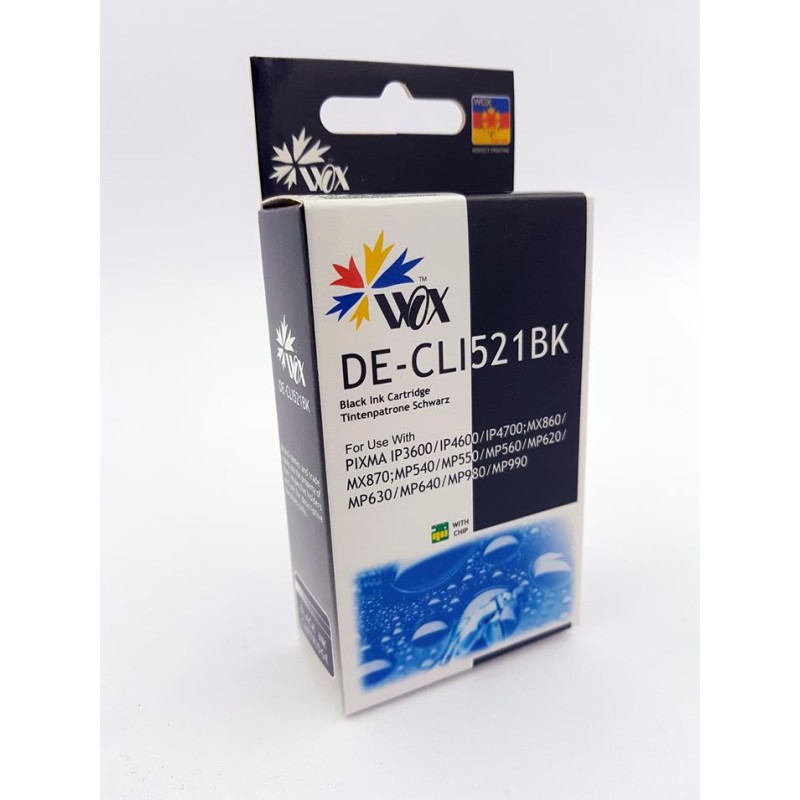 Tusz Wox Black Canon Cli 521Bk Zamiennik Cli-521Bk