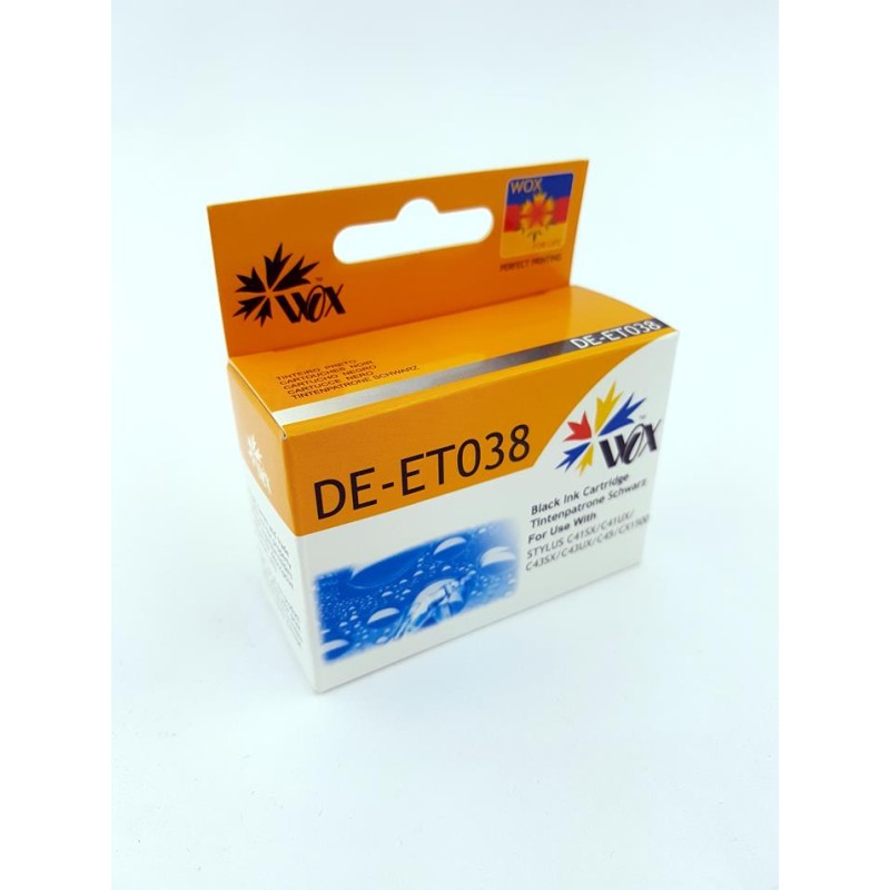 Tusz Wox Czarny Epson T038 Zamiennik C13T03814A10