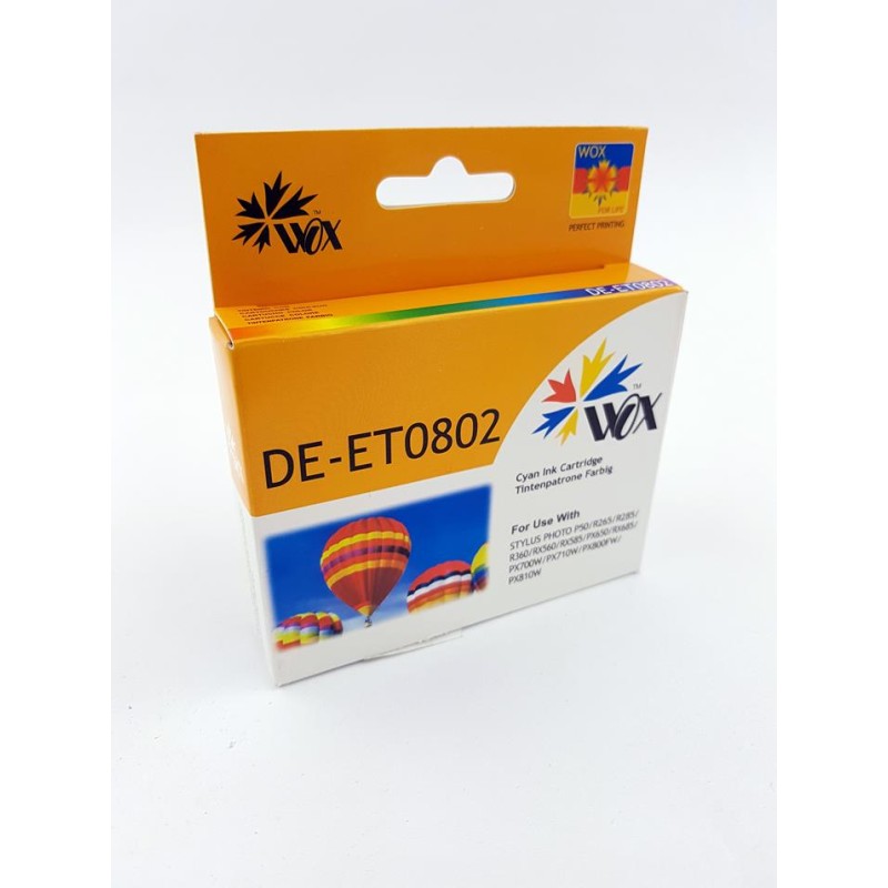 Tusz Wox Cyan Epson T0802 Zamiennik C13T08024010