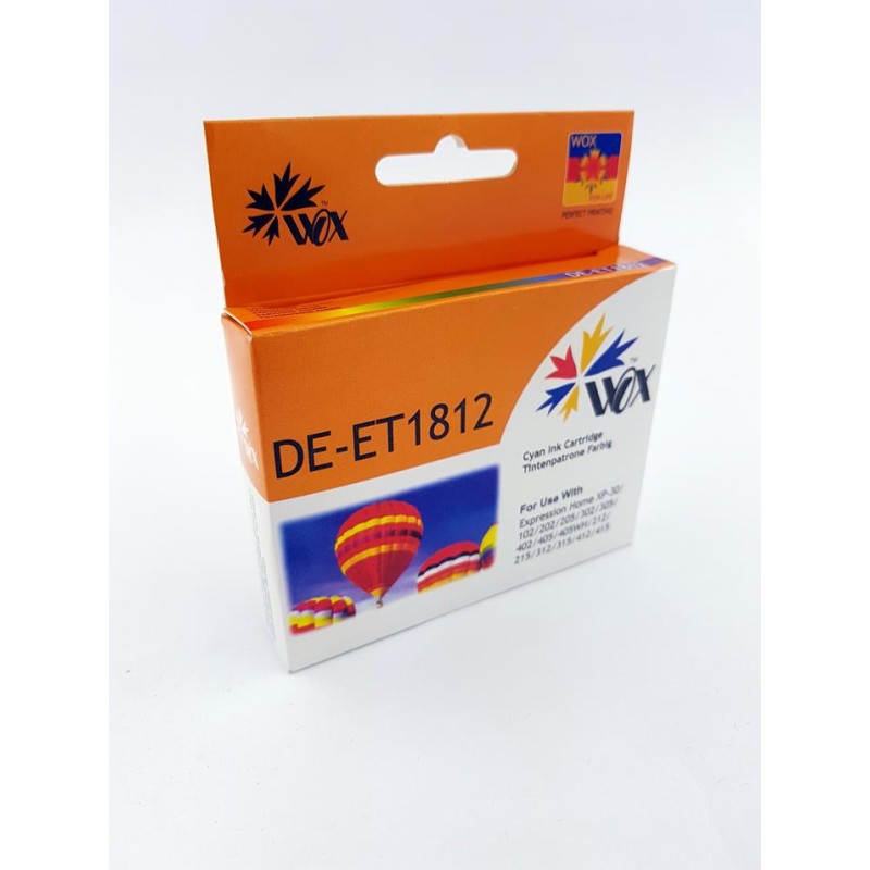 Tusz Wox Cyan Epson T1812 Zamiennik C13T18124010