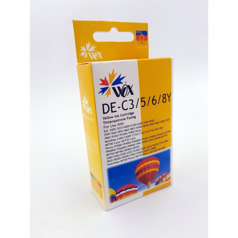Tusz Wox Yellow Canon Bci3Ey / Bci6Ey Zamiennik 4482A002