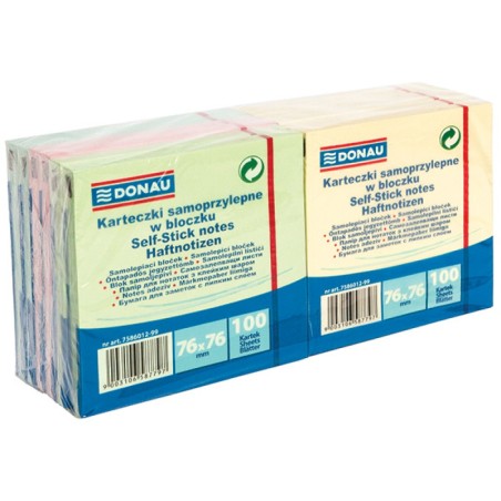 Bloczek Samoprzylepny Donau 76X76 Mix Kolorów (12 Sztuk) 7586012-99