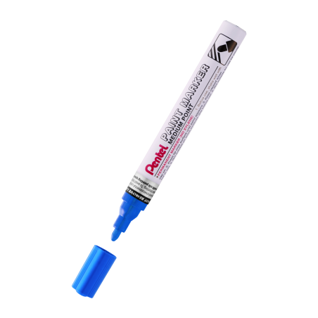 Marker Olejowy Pentel Średnia Okrągła  Końcówka,  Mmp10-C Niebieski