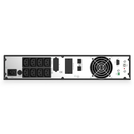 Zasilacz Awaryjny Ups Online Rack 19" Lcd 1000Va/1000W 2X12V/9Ah 8Xc13 1Xc14 Usb Rs232 Rj45 Gł.325Mm