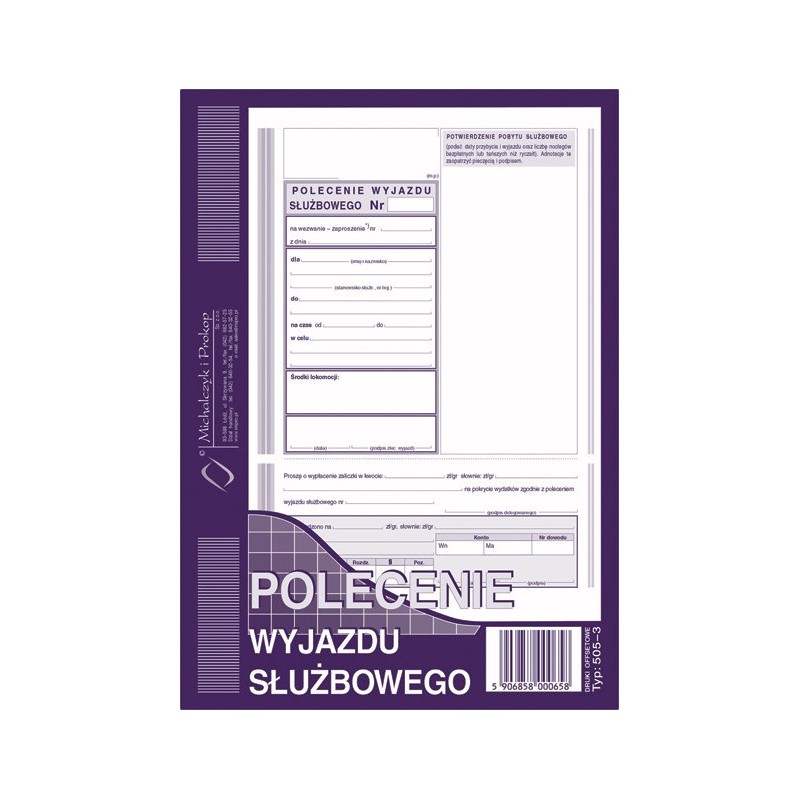 Polecenie Wyjazdu Służbowego A5 (Offset)