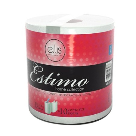 Ręcznik W Roli Estimo Professional R100/2 100M 2Warstwy Celuloza 500 Listków Ellis 3087