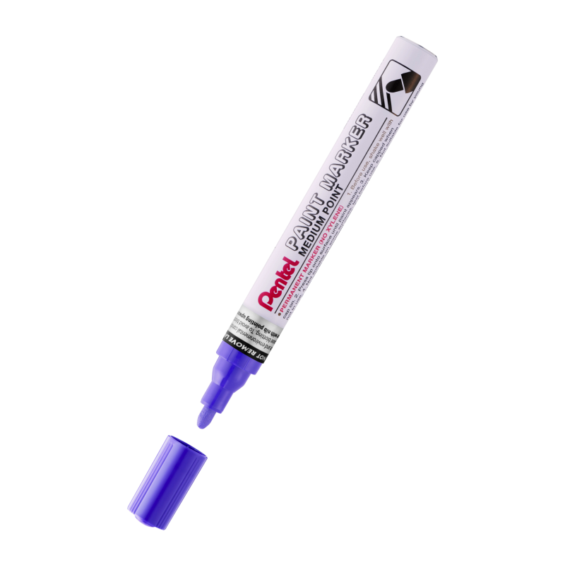 Marker Olejowy Pentel Średnia Okrągła  Końcówka,  Mmp10-V Fioletowy