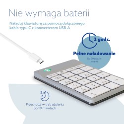 R-Go Tastatur Nummernblock Break Bluetooth Weiăź
