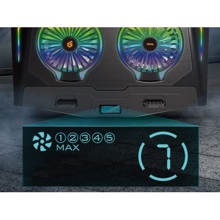 Conceptronic Thyia02B Podkładka Chłodząca Do Laptop 43,2 Cm (17") Czarny
