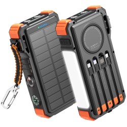 Extralink Powerbank Solarny 20000Mah 45W Indukcja Lampa Latarka