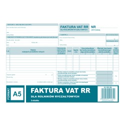 Faktura Vat Rr A5, 80 Kartek (1+1) 10-185-3N Dotts