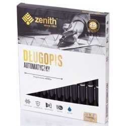 Długopis Automatyczny Zenith 7 - Box 10 Sztuk, Czarny, Classic, 0.8Mm, 4071001