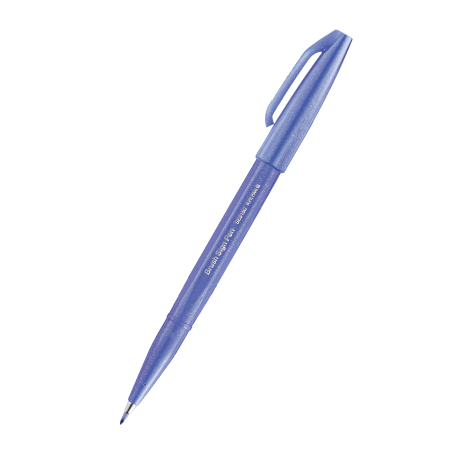 Pisak Pędzelkowy Do Kaligrafii Niebiesko-Fioletowy Ses15C-F Pentel