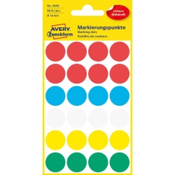 Kółka Do Zaznaczania Śr. 18 Mm, Etykiety Papierowe, Mix Kolorów, Etykiety Okrągłe Z Trwałym Klejem, Etykiety Do Oznaczenia 96 Et