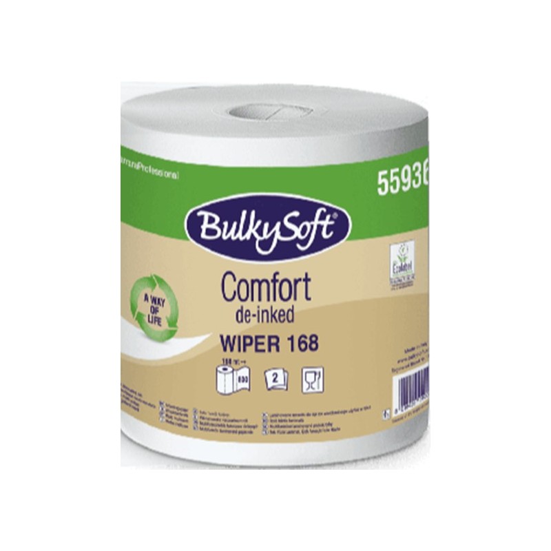 Bulkysoft Comfort De-Inked Ekologiczne Czyściwo Papierowe 2W. 168M, 800 Odcinków 55936