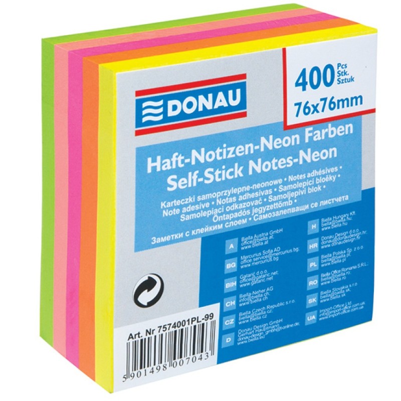 Bloczek Samop.76X76 400K 5Kol Neon 7574001Pl-99