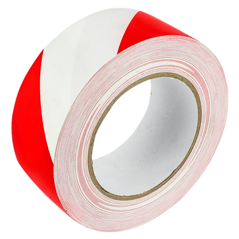 Taśma Ostrzegawcza Samoprzylepna Biało-Czerwona Grand 48Mm 50M Solvent/Kauczuk Naturalny 130-1961