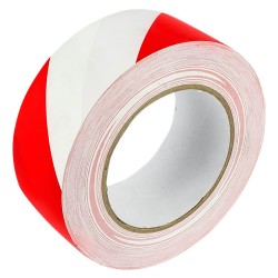 Taśma Ostrzegawcza Samoprzylepna Biało-Czerwona Grand 48Mm 50M Solvent/Kauczuk Naturalny 130-1961
