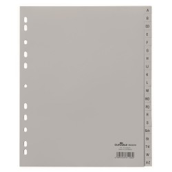 Przekładki Pp A4 Szare, Nadr. Indeks, A-Z, 20 Części Szary 652010 Durable