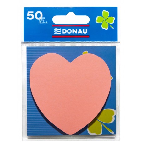 Bloczek Samoprzylepny Donau Serduszko Różowe 7562001Pl-16