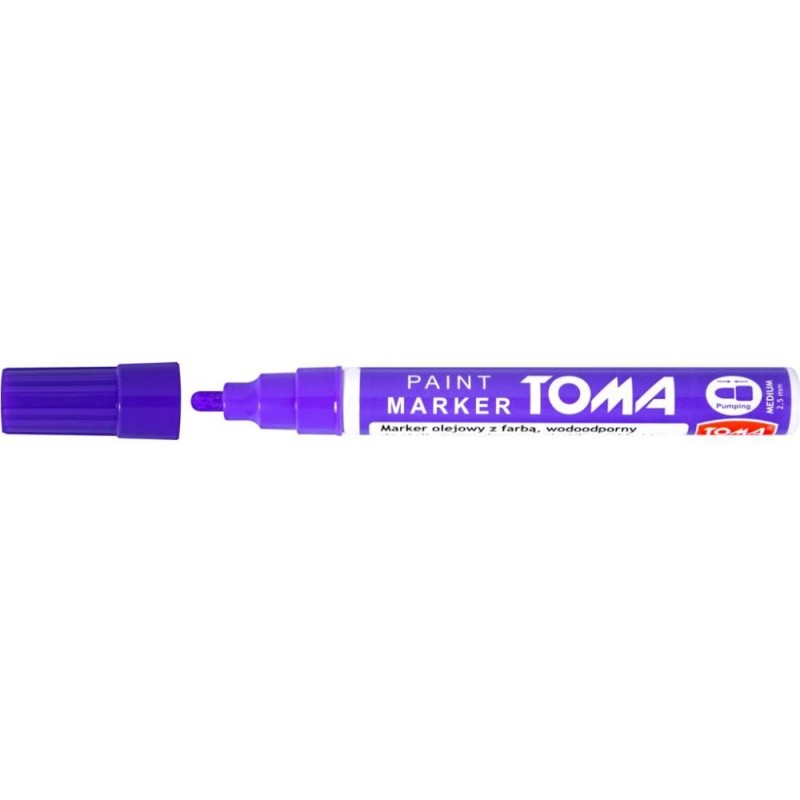 Marker Olejowy, Fibrowa Końcówka 2,5Mm, Fioletowy To-440 Toma