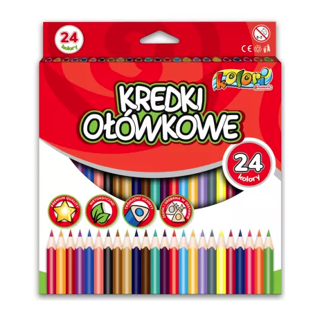 Kredki Ołówkowe Trójkątne 24 Kolory Tt8357 Sale