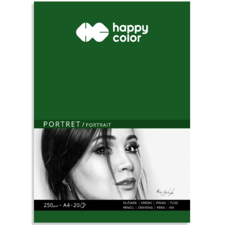 Blok Szkicownik Portret, A4, 20 Arkuszy, 250G, Happy Color Ha 7825 2030-A20 Sale
