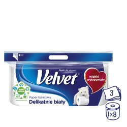 Papier Toaletowy Velvet 3 Warstwy (8Szt.) Biały 4100451 153.133