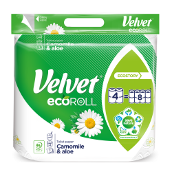 Papier Toaletowy Velvet Ecoroll Rumianek & Aloes 4 Rolki
