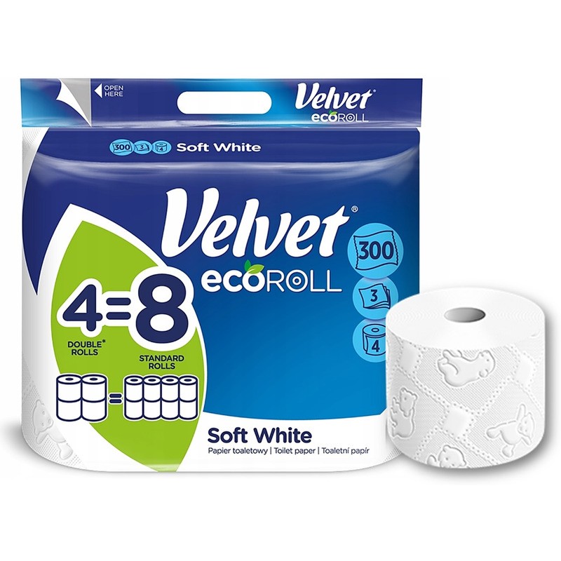 Papier Toaletowy Velvet Ecoroll Biały (4)