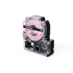 Taśma Jetworld Czarny Na Pastelowo Różowym Zamiennik Epson 12Mm X 8M Lc-B4Ppbp (Lcb4Ppbp)