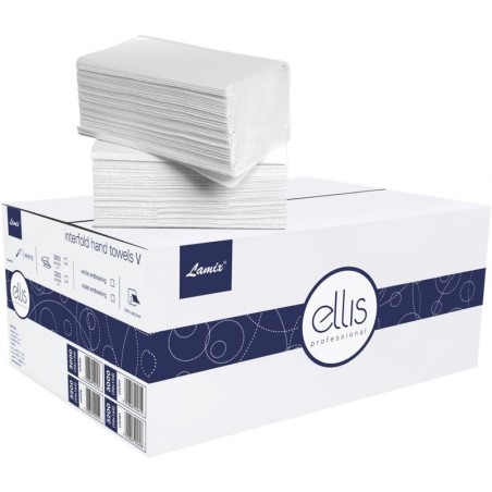 Ręczniki Składane Ellis V-Fold 2W Celuloza Białe (20X150)