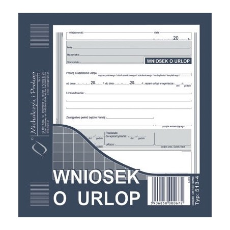 Wniosek O Urlop 2/3 A5 (Offset)