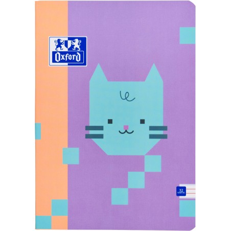 Zeszyt Oxford Zoo Blocks A4, 32K, Linia Podwójna Kolorowa, 400208081