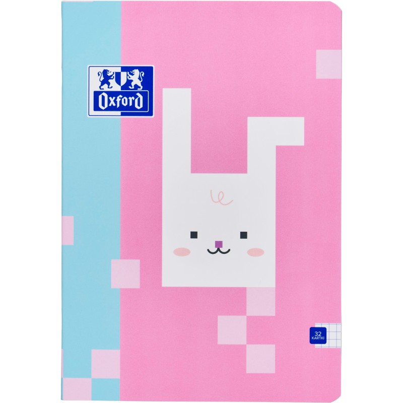 Zeszyt Oxford Zoo Blocks A4, 32K, Kratka, Bez Marginesu, 400208083