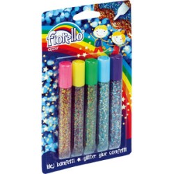 Klej Brokatowy Konfetti Fiorello Gr-Kk13 B5, 5 Kolorów X 13Ml 170-2231