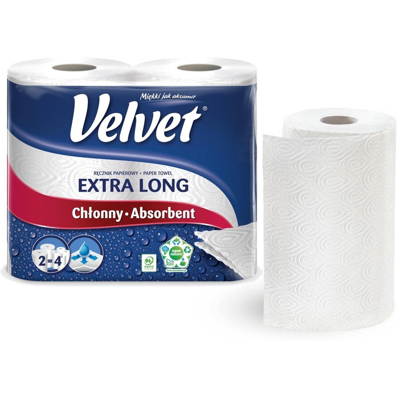 Ręcznik W Rolce Velvet Czysta Biel 2W Celuloza Białe (2)