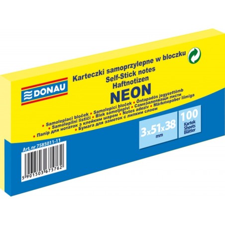 Karteczki Donau 38X51Mm Neon (3X100)