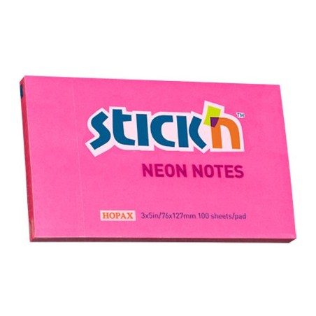 Karteczki Stick'n 76 X 127 Mm Neonowe Kolory (100)