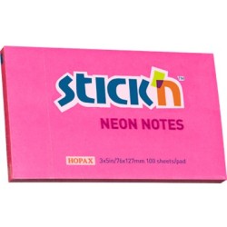 Karteczki Stick'n 76 X 127 Mm Neonowe Kolory (100)